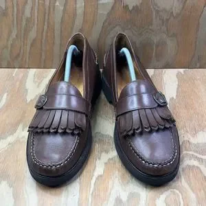 Orvis Gumlite Brown Leather Buckle Loafers Orvis Leather Upper Brown Dress Shoes for Men for sale | eBay main image 3